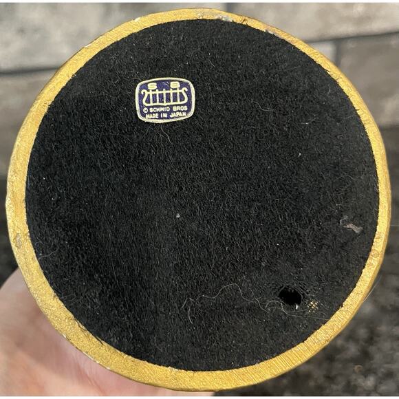 Vintage Schmid Bros Resin Angel Candlestick Taper Candleholder Gold & Silver - Picture 7 of 8